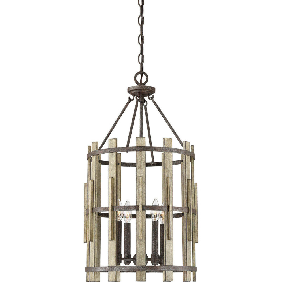 Loops 4 Bulb Ceiling Pendant Light Fitting Rustic Black Led E14 60W Bulb