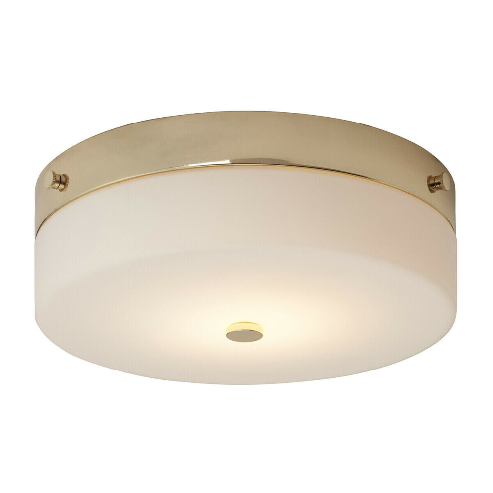 Loops 1 Bulb Flush Light Low Ceiling Polished Gold Led Gx53 9W Bulb