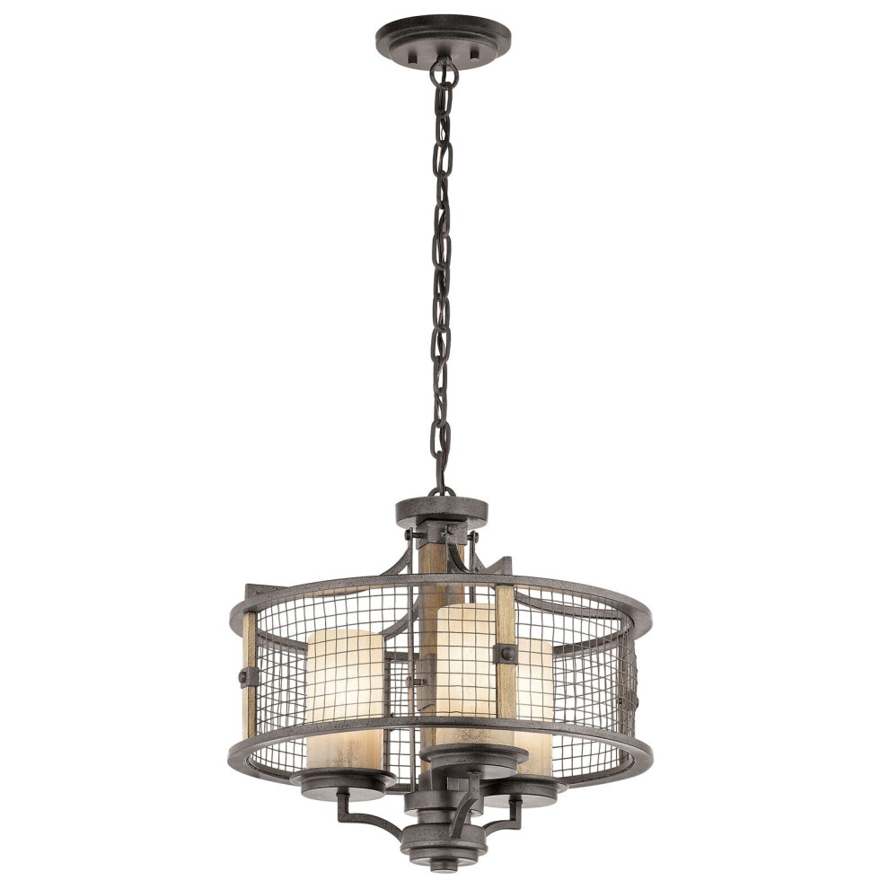 Loops 3 Bulb Chandelier Hanging Pendant Anvil Iron Led E27 100W Bulb Light