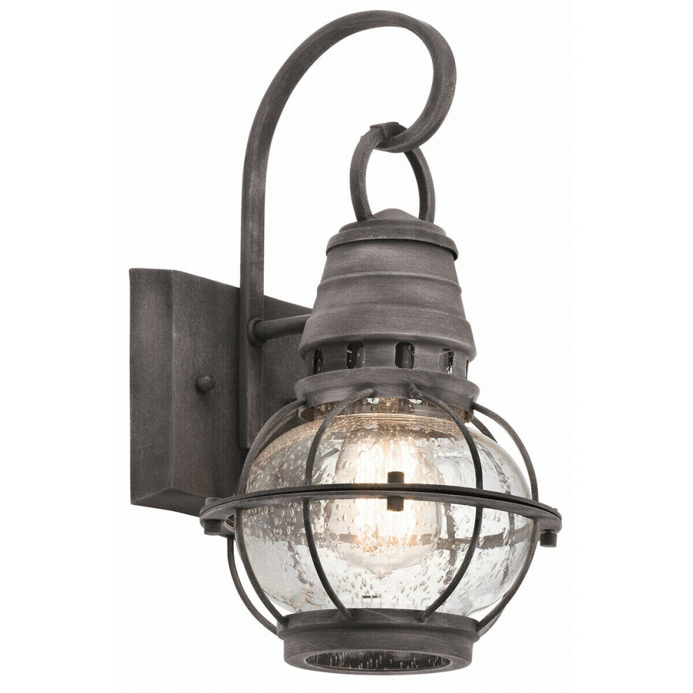 Outdoor IP44 Wall Light Weathered Zinc LED E27 60W d01631-image-OPC-P8WK88V-NEW