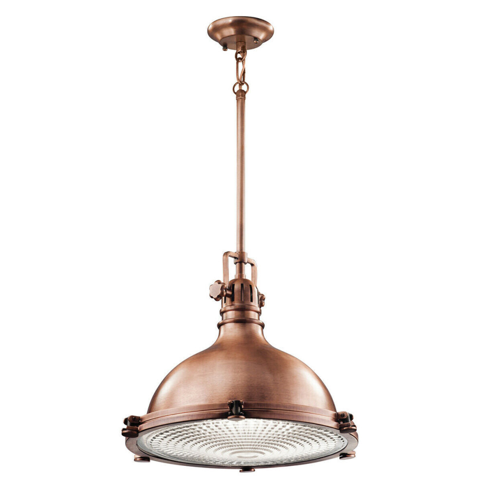 1 Bulb Ceiling Pendant Light Fitting Antique Copper LED E27 150W Bulb