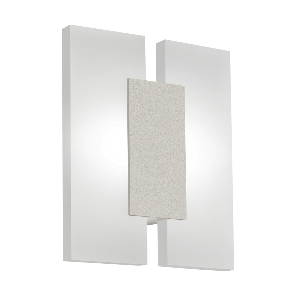 Loops Wall Colour Satin Nickel Shade Satined Plastic Bulb Led 2X4.5w Included Light