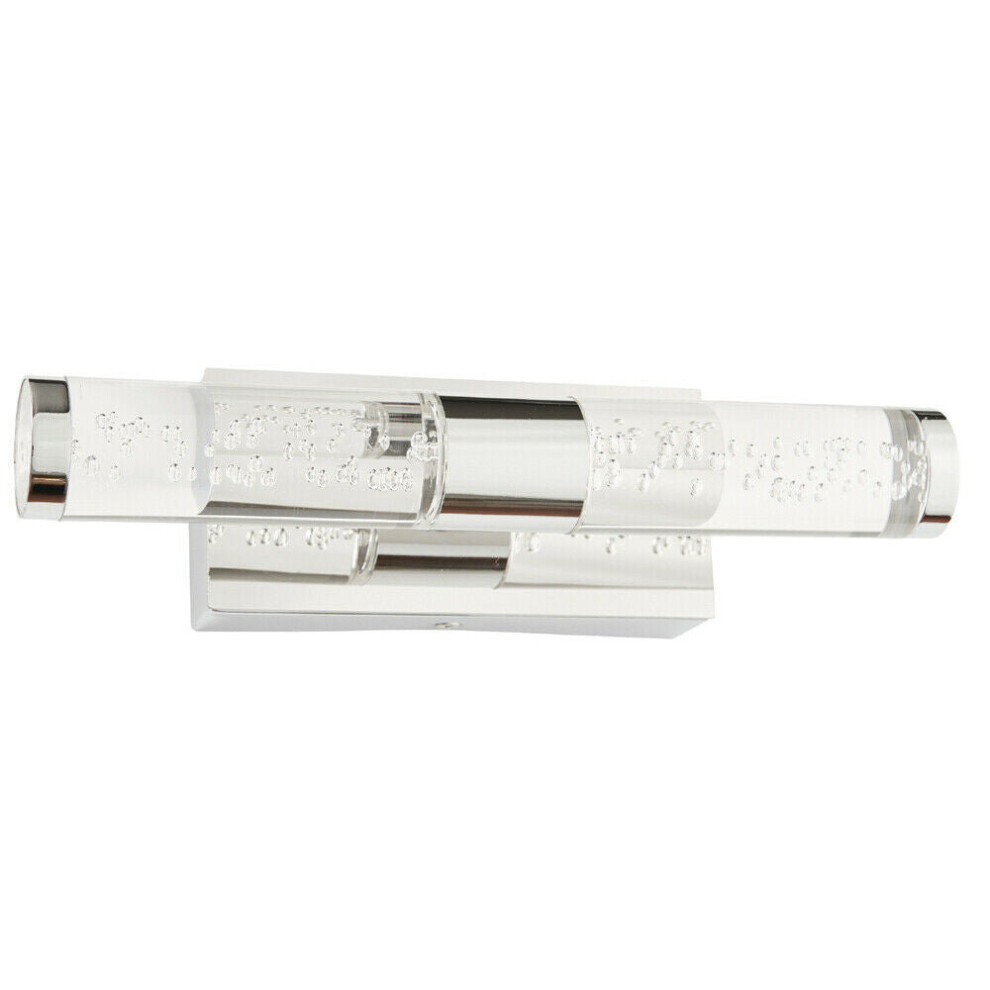 LED Bathroom Twin Wall Light 2x 3W Warm White IP44 Modern Slim Strip Long Lamp
