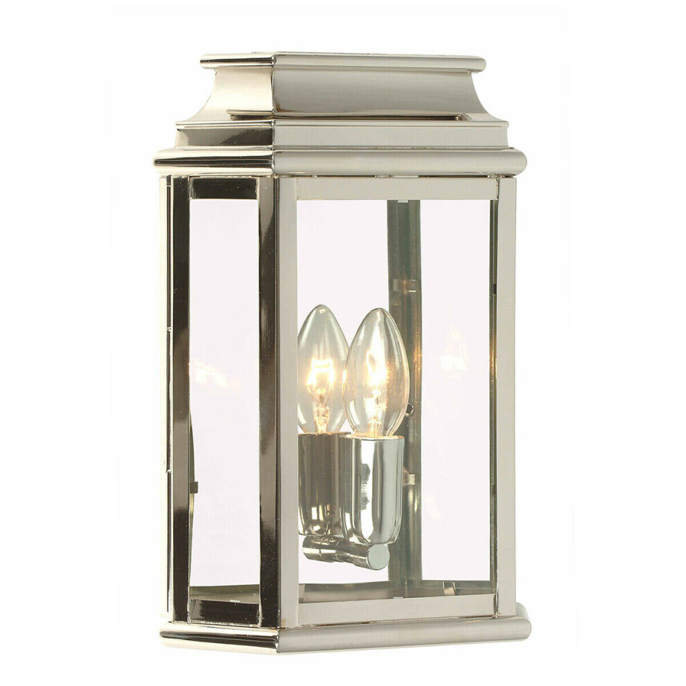 Loops Outdoor Ip44 Wall Highly Polished Nickel Led E27 100W D02506 Light