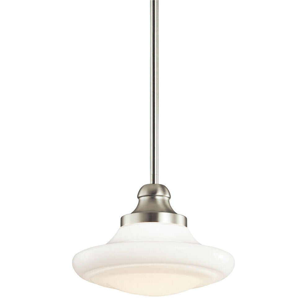 Loops 1 Bulb Ceiling Pendant Light Fitting Brushed Nickel Led E27 75W Bulb