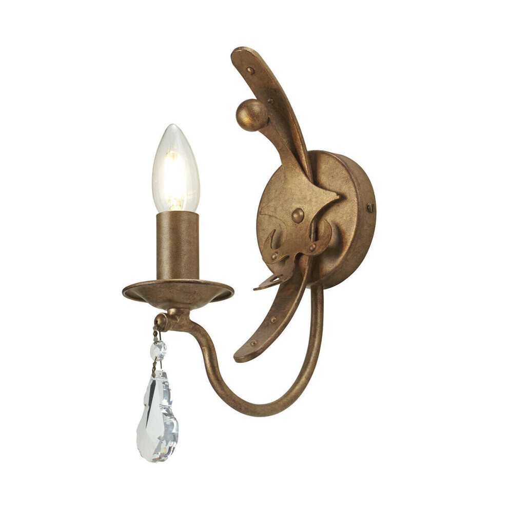 Loops Wall Light Shaped Chandelier Hand Crafted Gold Patina Led E14 60W