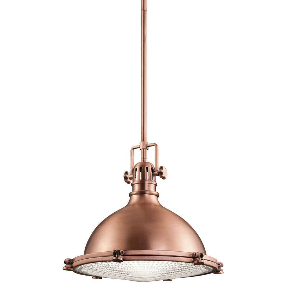 Loops 1 Bulb Ceiling Pendant Fitting Antique Copper Led E27 150W Bulb Light