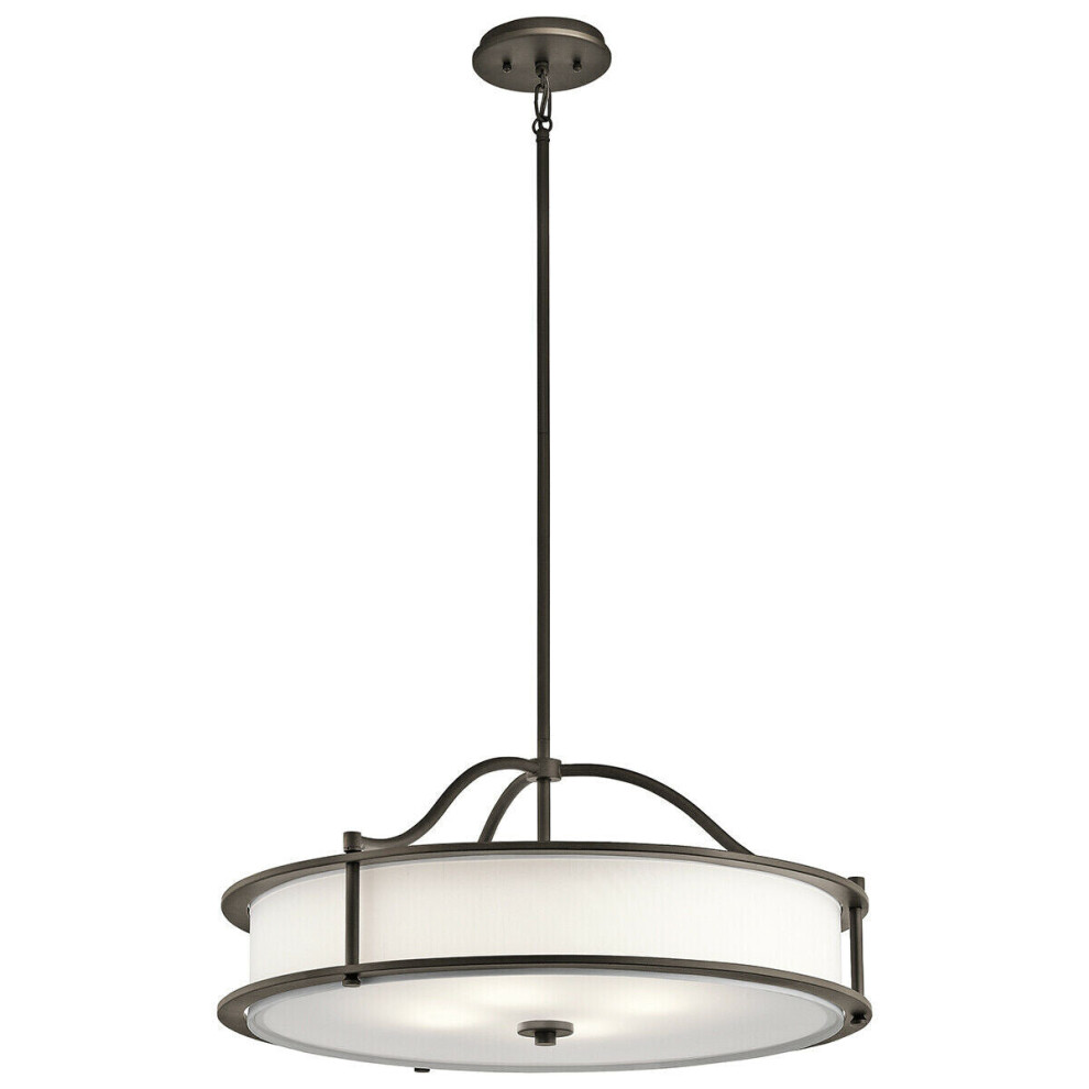 Loops 4 Bulb Ceiling Pendant Light Fitting Classic Pewter Led E27 100W Bulb