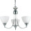 Loops Hanging Ceiling Pendant Light SATIN CHROME 3x Shade Lamp Bulb Holder Fitting 1