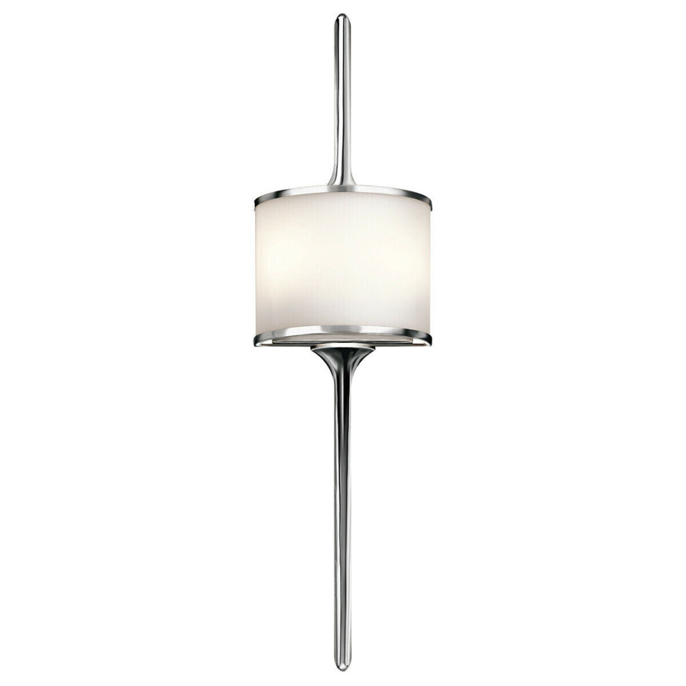 Loops Twin Wall Light Sconce Polished Chrome Led G9 3.5W Bulb