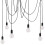 Loops Multi Light Ceiling Pendant 6 Bulb Matt Black Industrial Adjustable Hang Hook 1