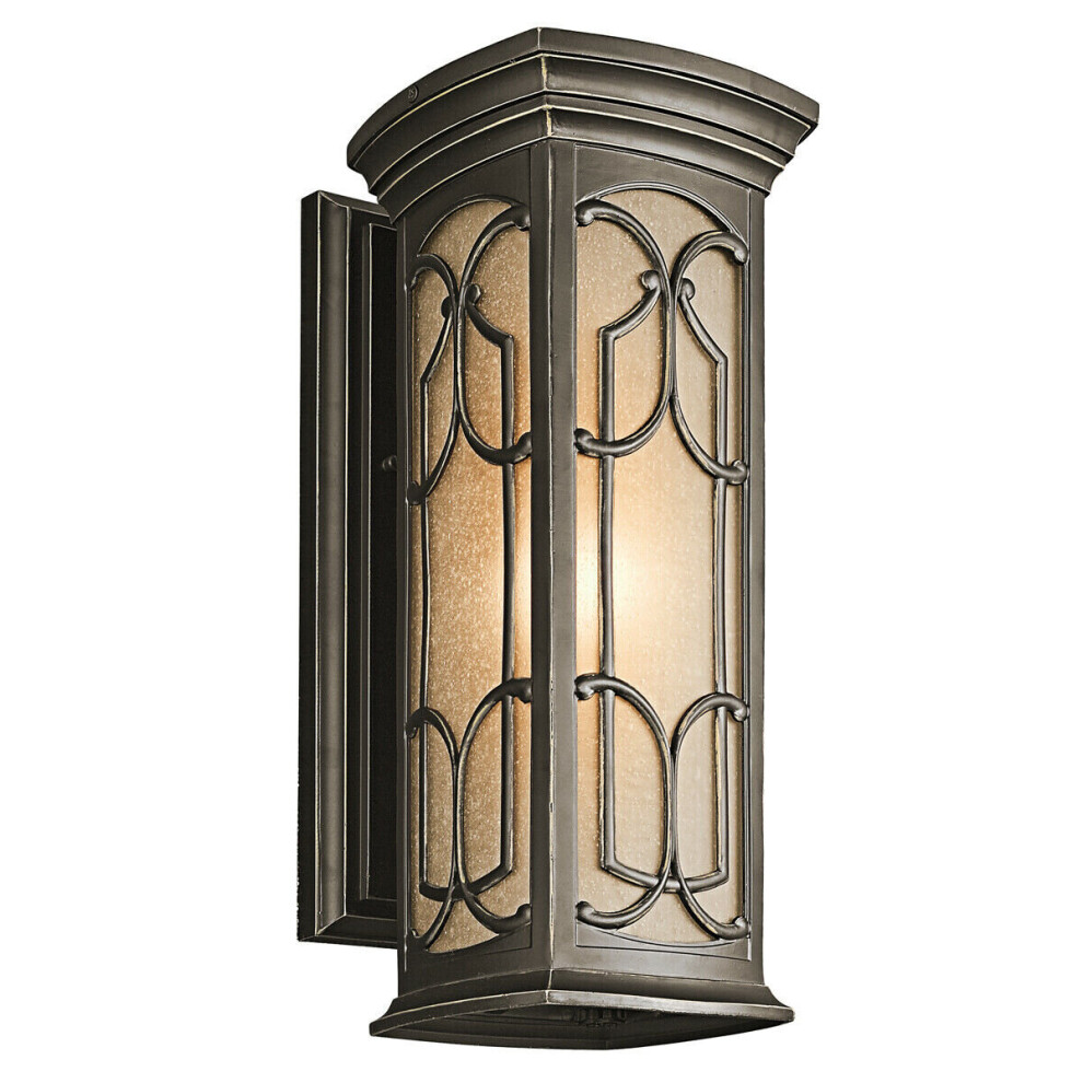Loops Outdoor Ip44 Wall Sconce Olde Led E27 100W Bulb External D01694 Light/Bronze