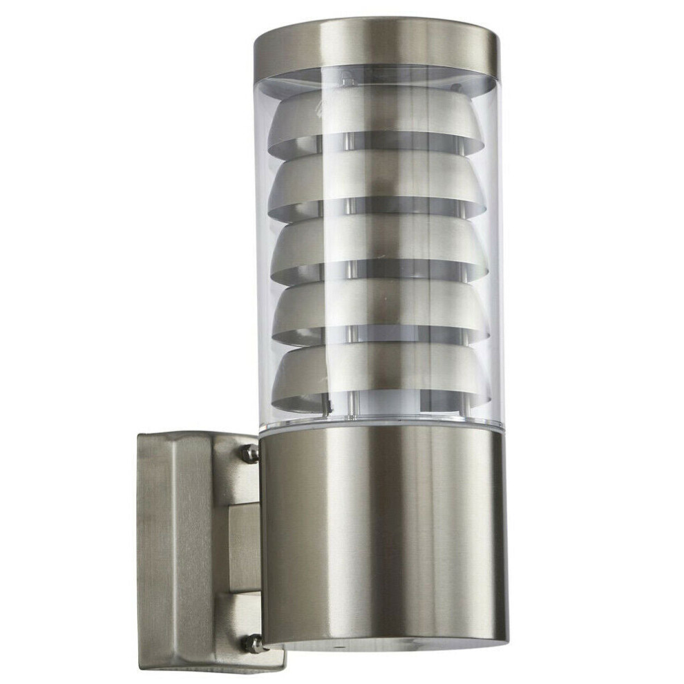 Loops Ip44 Outdoor Wall Lamp Stainless Steel Staggered Modern Clear Porch Round Light