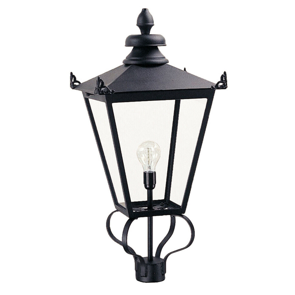 IP23 1 Bulb Lantern Head Only Black LED E27 200W Bulb Light Fitting