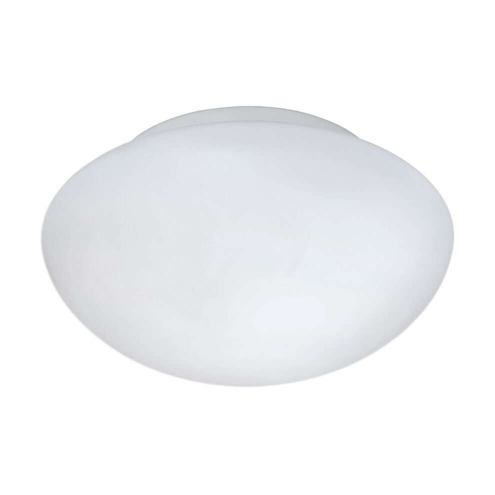 Wall Flush Ceiling Light Colour White Shade White Glass Opal Matt Bulb E27 1x60W