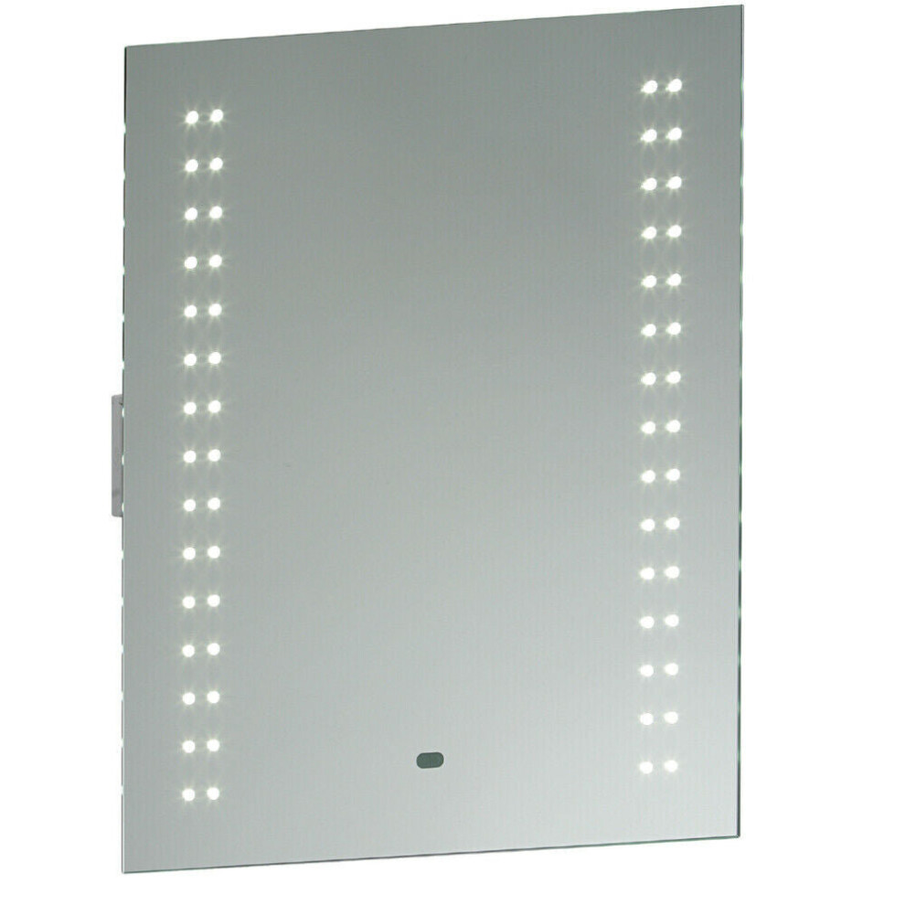 Loops Ip44 Led Bathroom Mirror 60Cm X 50Cm Vanity Shaver Socket & Motion Switch Light