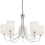 Loops Multi Light Ceiling Pendant 7 Bulb Chrome & White Shade Chandelier Modern Lamp 1