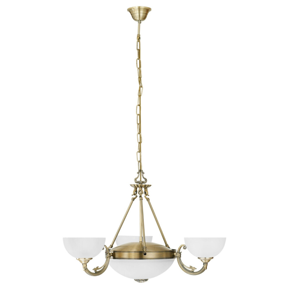 Loops Pendant Colour Bronzed Shade Satin Glass Bulb E14 E27 3X40w 2X60w Light/White