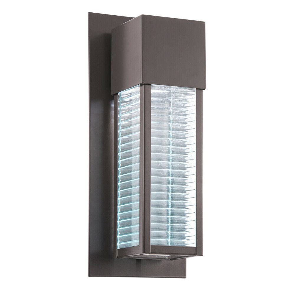 Loops Outdoor Ip44 Wall Light Architectural Bronze Led Gu10 7W