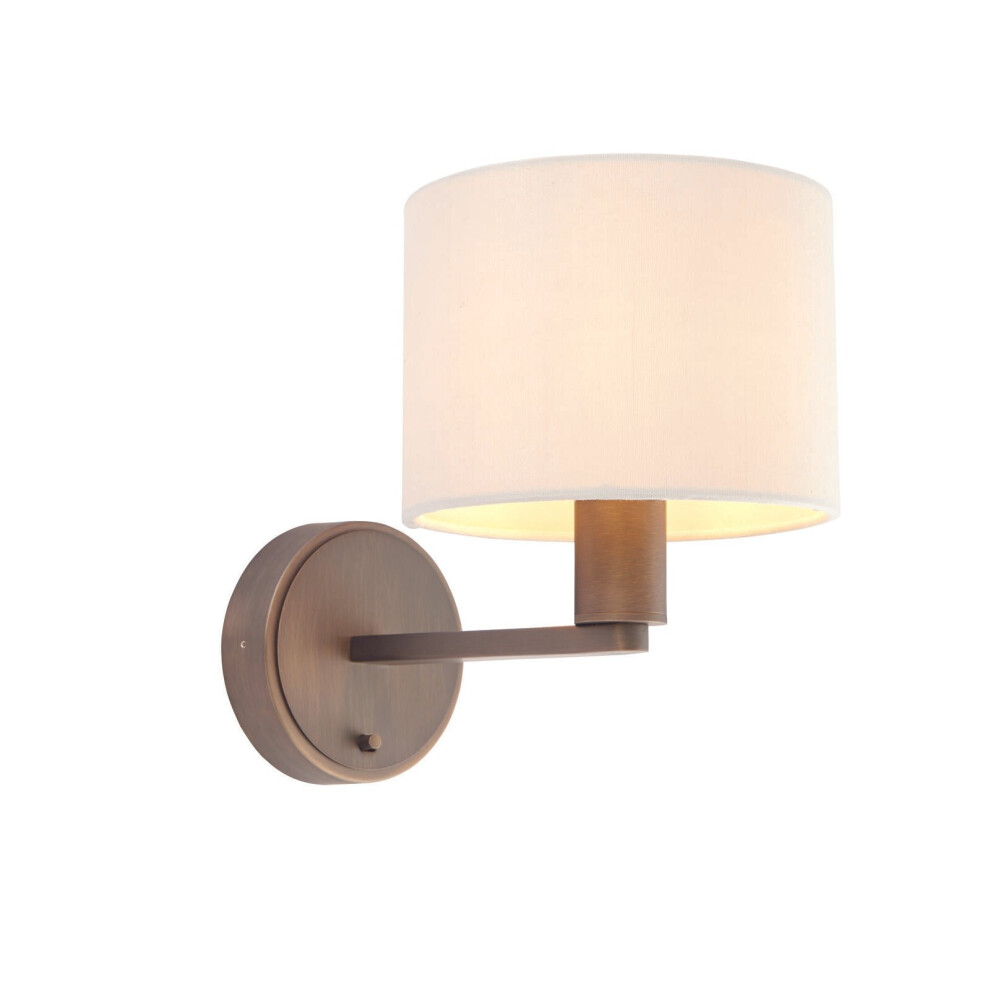 Loops Wall Antique Plate & Marble Fabric 40W E14 Dimmable Light/Bronze