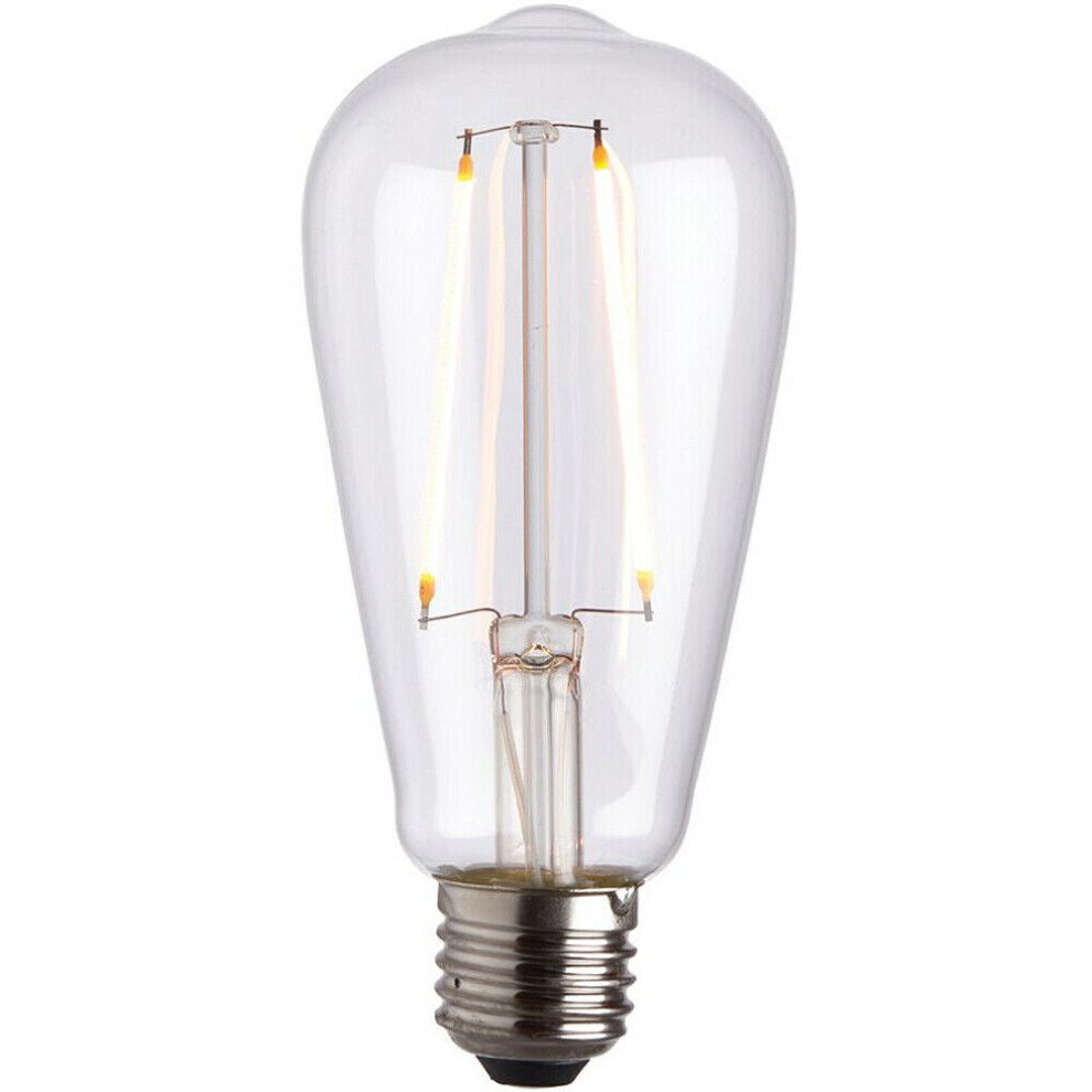 VINTAGE PEAR LED Filament Light Bulb CLEAR GLASS E27 Screw 2W Warm White Lamp