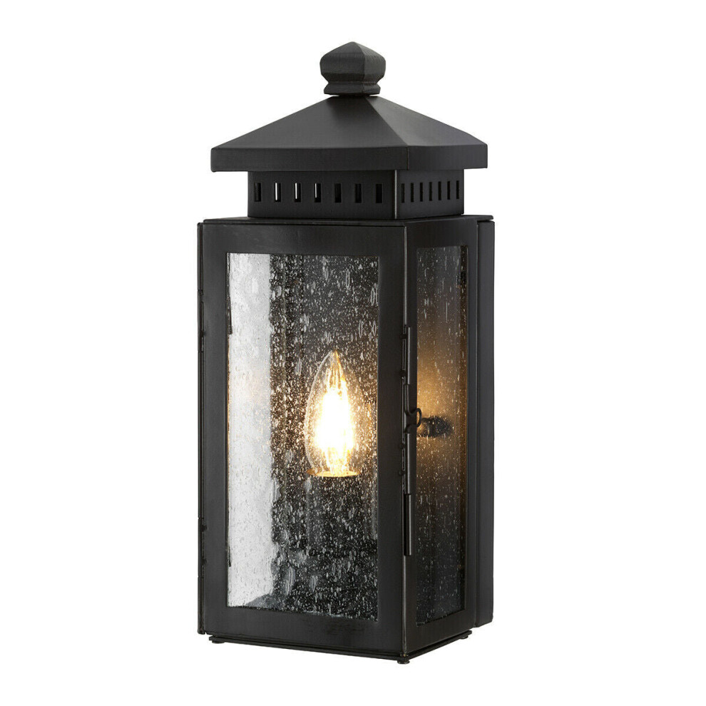 Loops Ip43 Wall Light Sconce Old Bronze Led E14 60W Bulb Outside External D01949