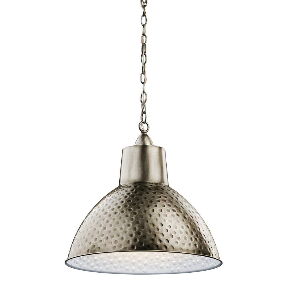 Loops 1 Bulb Ceiling Pendant Fitting Antique Pewter Led E27 60W Bulb Light