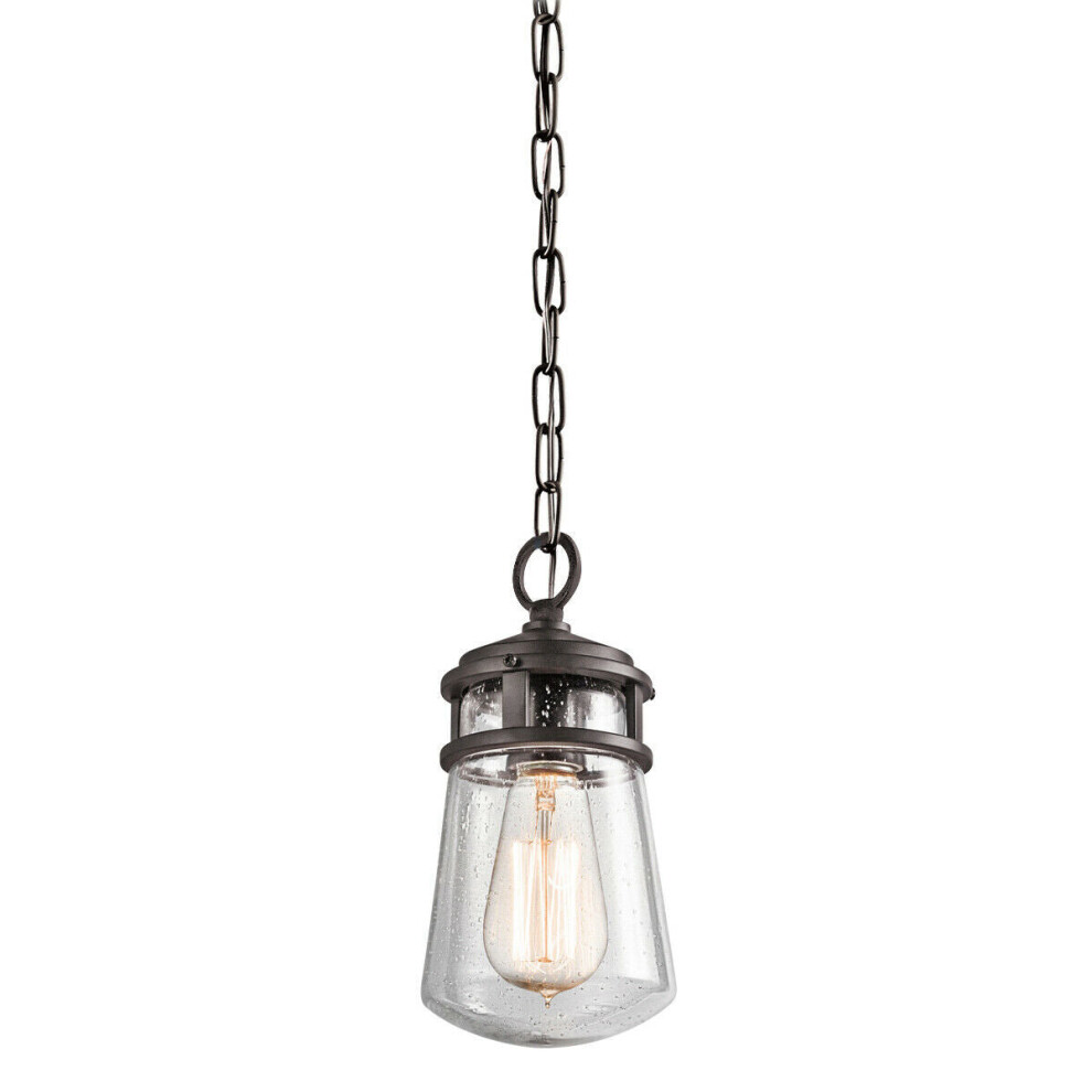 Loops Outdoor Ip44 1 Bulb Chain Lantern Architectural Led E27 75W Bronze