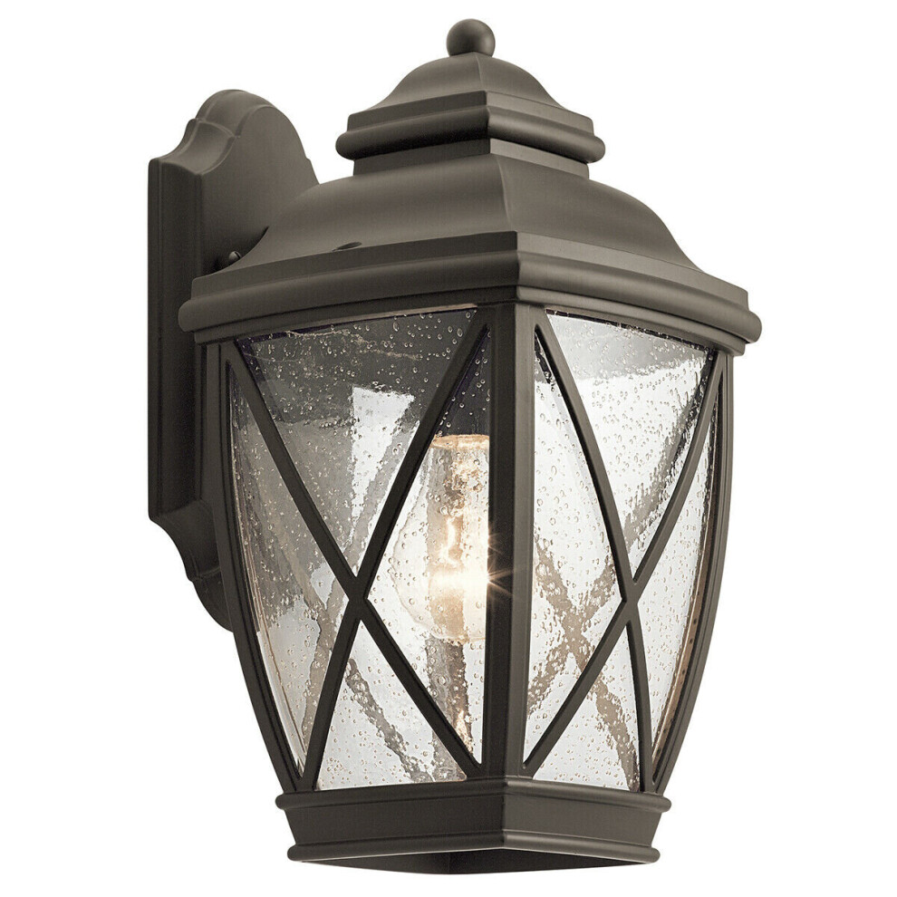 Loops Outdoor Ip44 1 Bulb Wall Lantern Olde Led E27 60W D01823 Light/Bronze