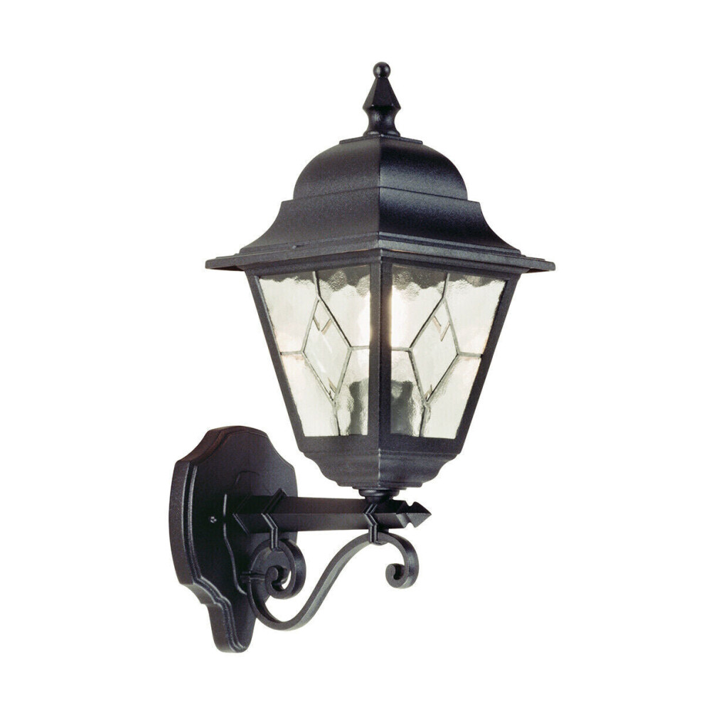 Loops Ip43 Wall Light Sconce Black Led E27 100W Bulb External D01992