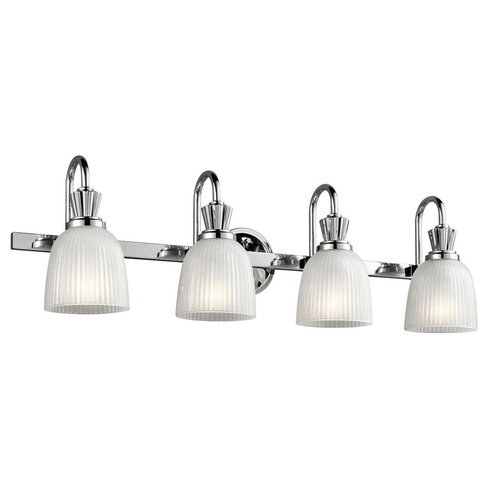 Loops 4 Bulb Wall Light Sconce Polished Chrome Led G9 3.5W Bulb