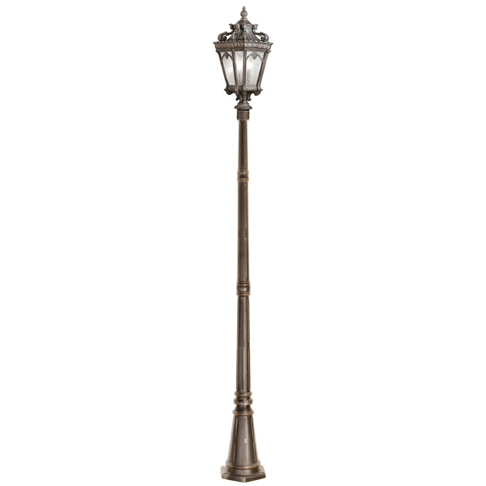 Loops Outdoor Ip44 3 Bulb Lamp Post Londonderry Led E14 60W Bulb Light Fitting