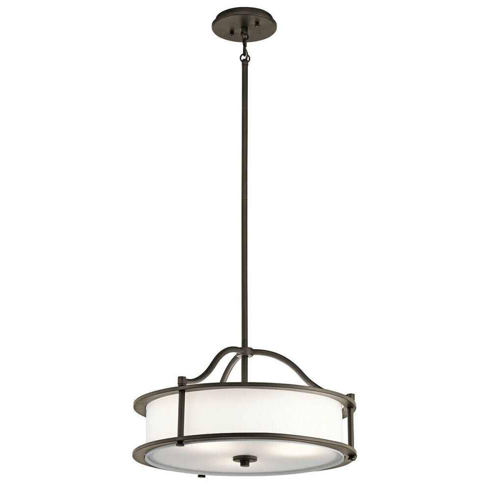 Loops 3 Bulb Ceiling Pendant Fitting Classic Pewter Led E27 100W Bulb Light