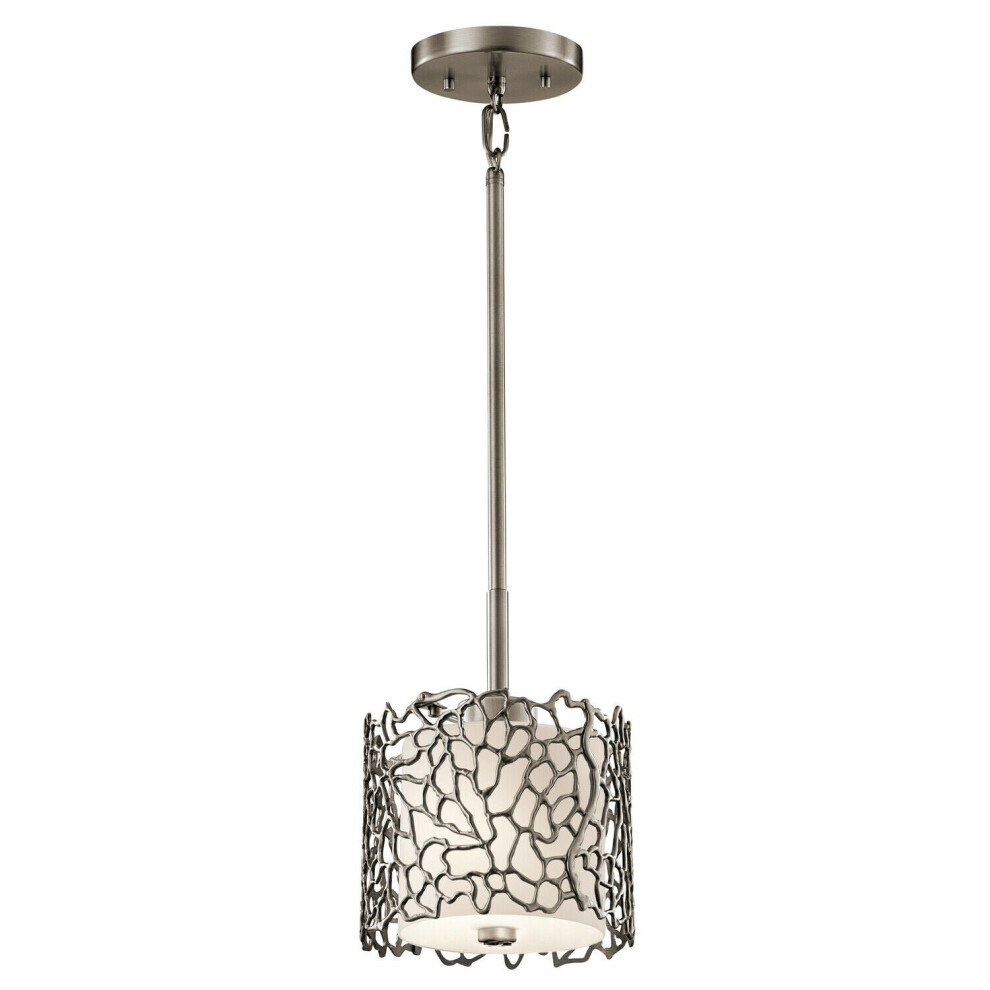Loops 1 Bulb Ceiling Pendant Light Fitting Classic Pewter Led E27 100W Bulb