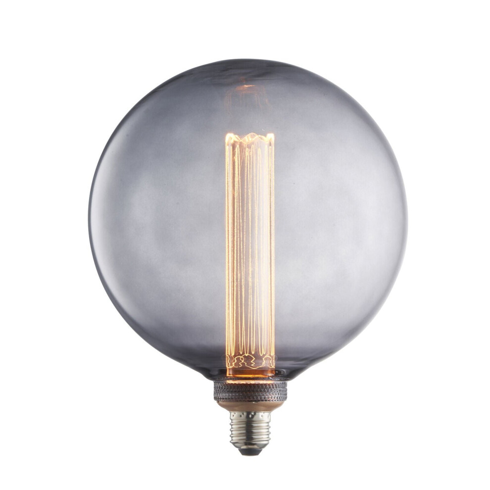 LED Filament Lamp Bulb Smoked Glass 2.8W LED E27 Warm White Globe Bulb