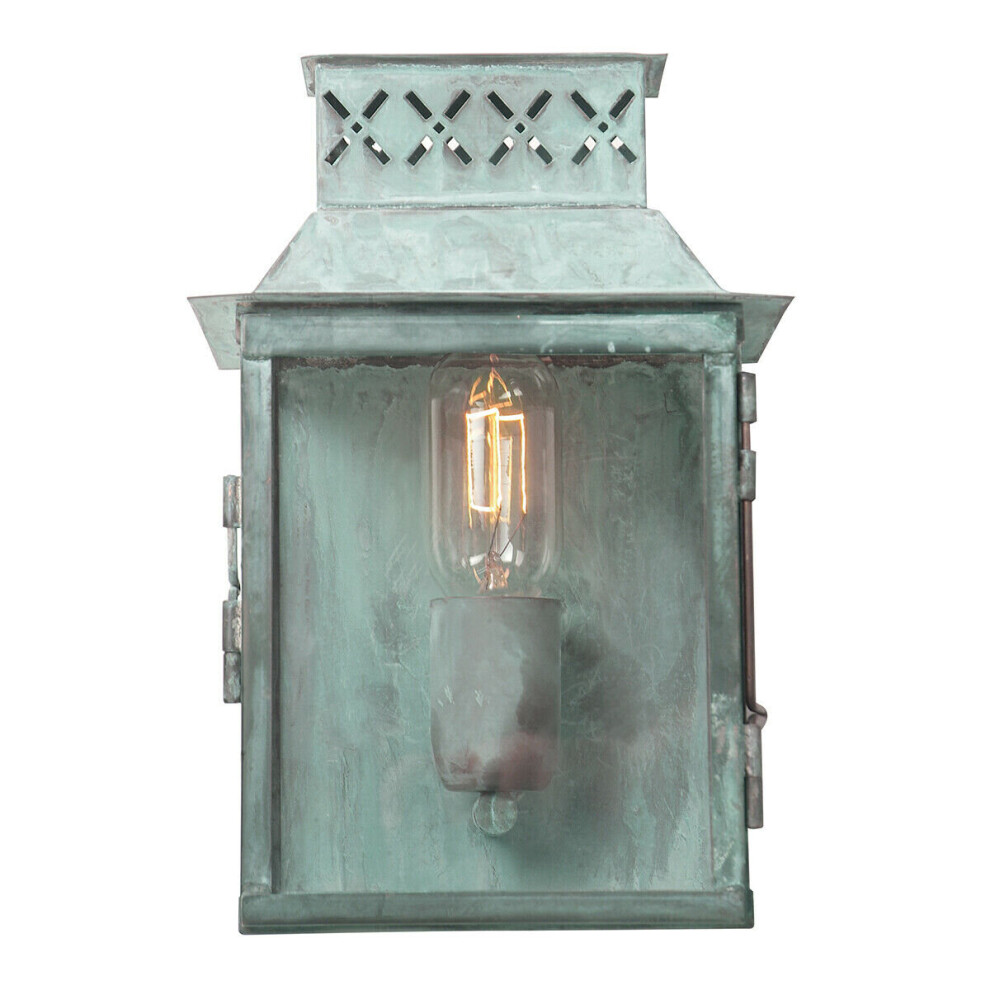 Outdoor IP44 Wall Light Sconce Verdigris LED E27 100W Bulb External d01874