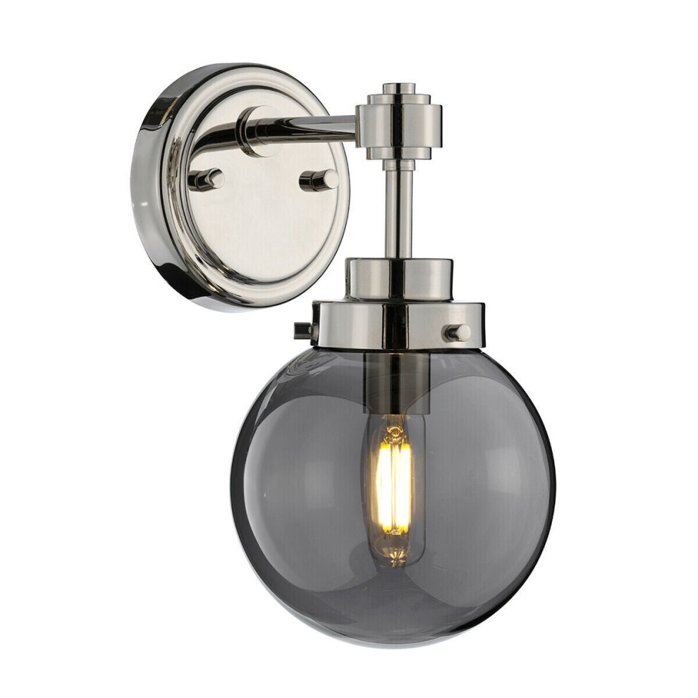 Loops Wall Light Sconce Highly Polished Nickel Finish Led E14 8W Led Bulb