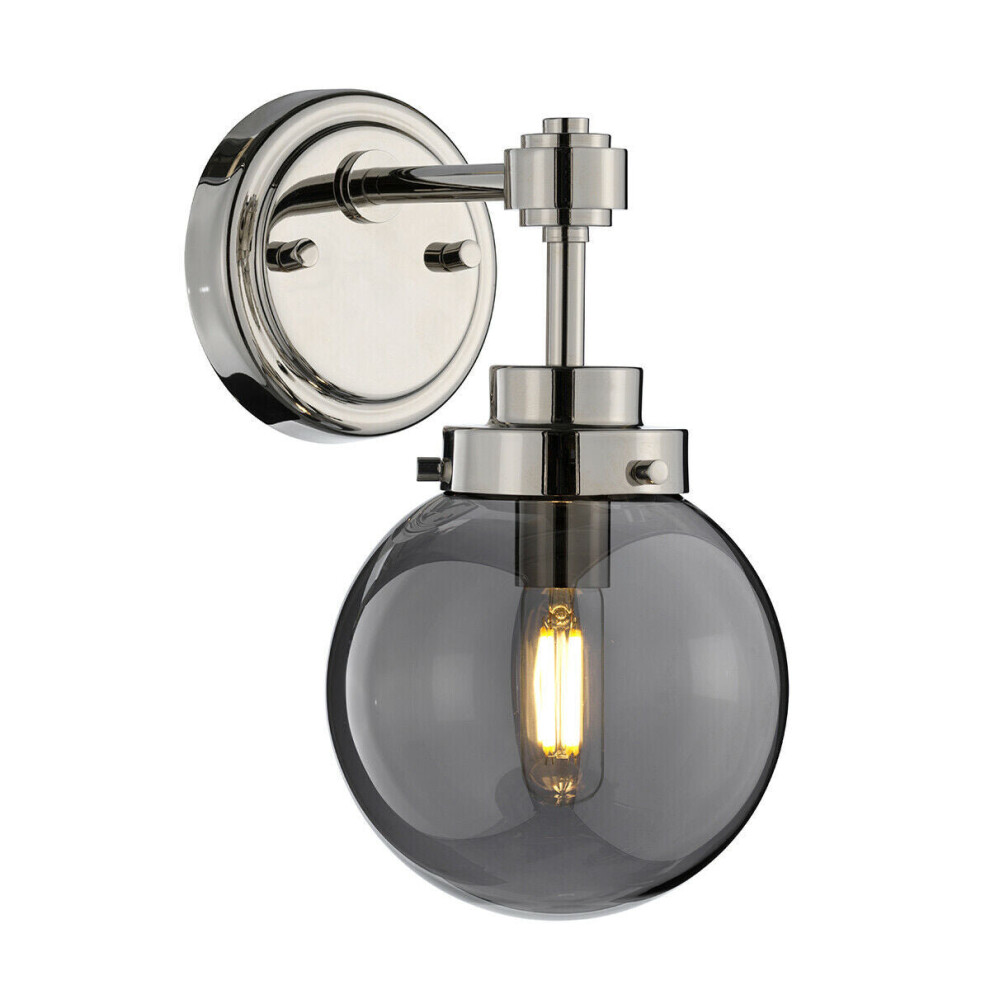 Wall Light Sconce Highly Polished Nickel Finish LED E14 8W LED Bulb