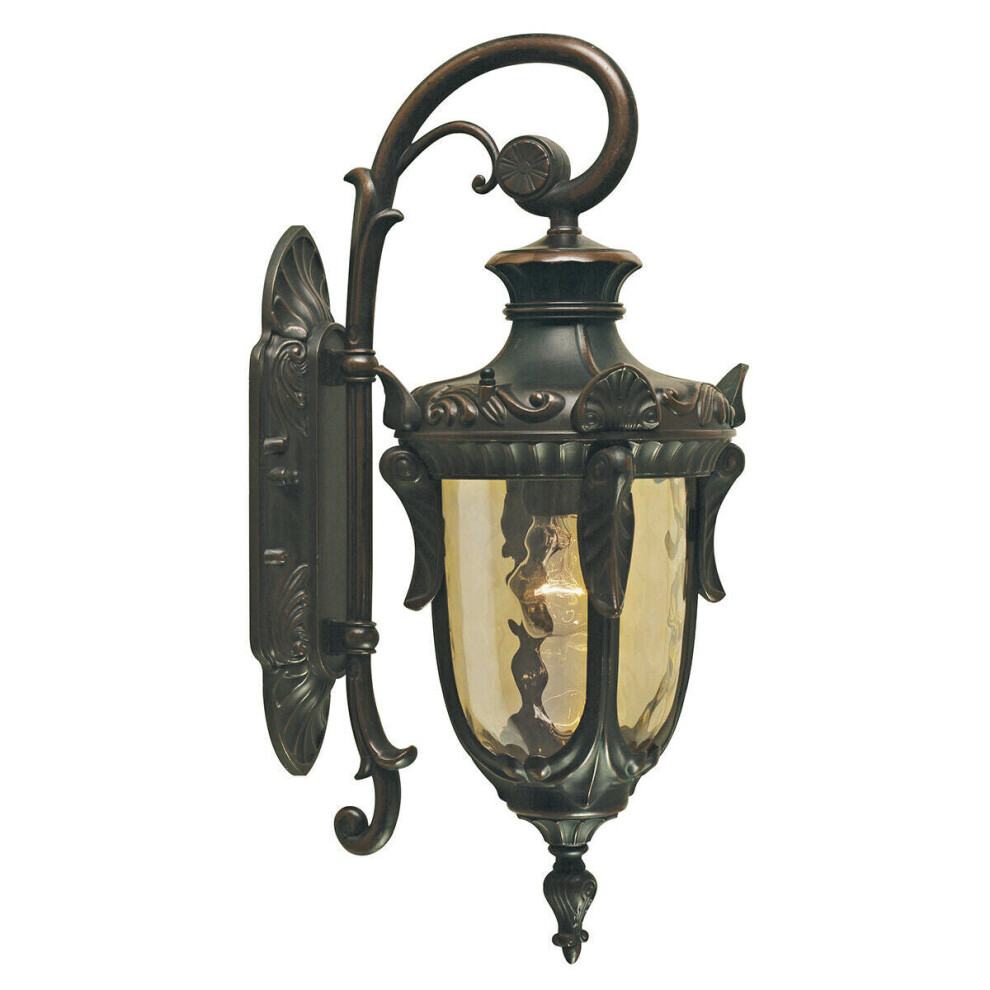 Loops Outdoor Ip44 Wall Sconce Old Led E27 100W Bulb External D02051 Light/Bronze
