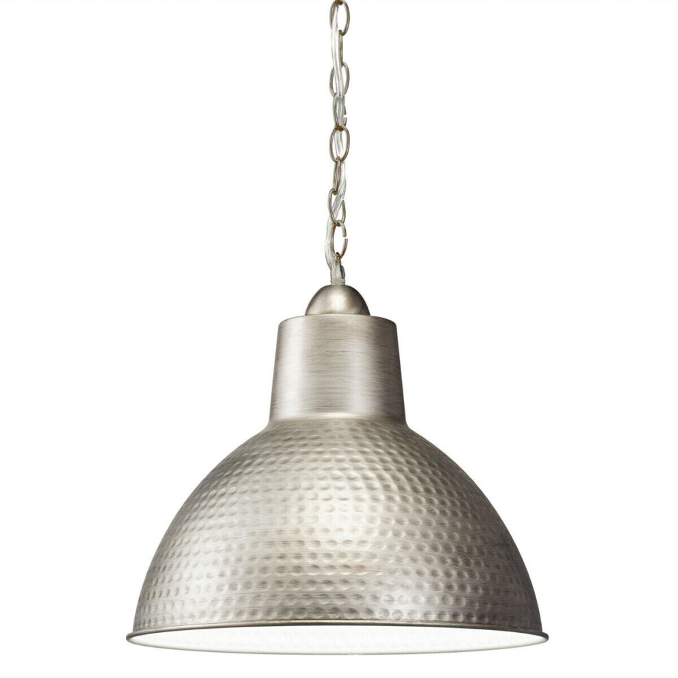 Loops 1 Bulb Ceiling Pendant Fitting Antique Pewter Led E27 60W Bulb Light