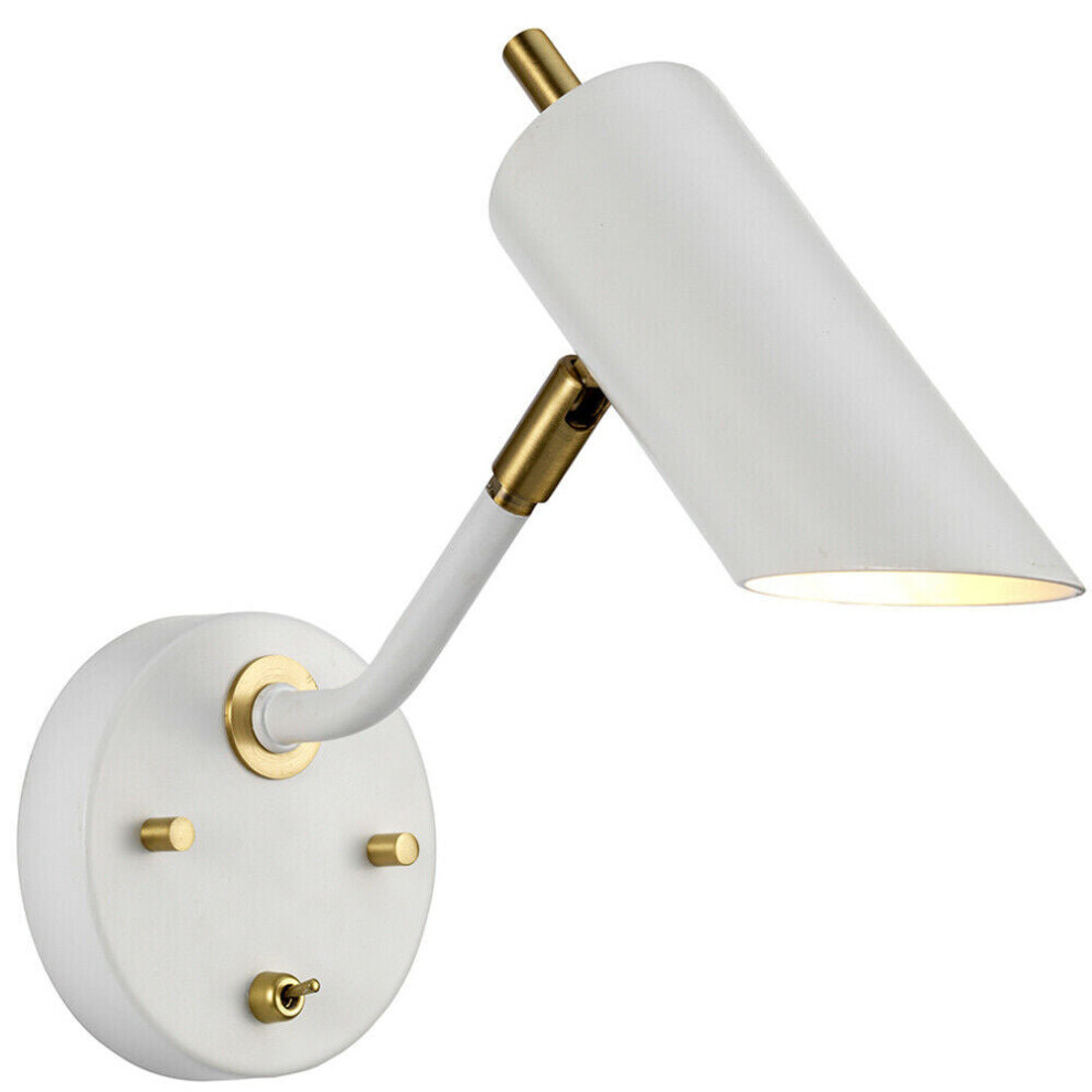 Loops Wall Sconce Aged Brass Finish Led E27 8W Bulb Light/White