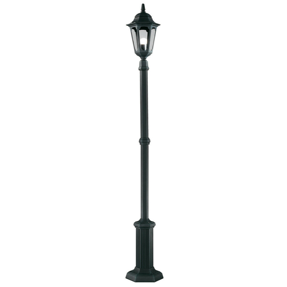 Loops Outdoor Ip44 1 Bulb Midi Lamp Post Black Led E27 100W Bulb Light Fitting