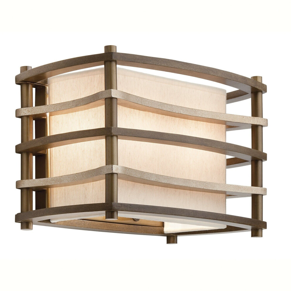 Loops Twin Wall Sconce Cambridge Led E14 40W Bulb Light/Bronze
