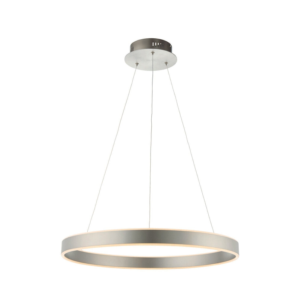 Loops Ceiling Pendant Light Matt Nickel & Frosted Acrylic 43W Led Bulb Included