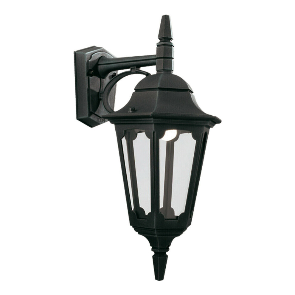 Loops Outdoor Ip44 Wall Sconce Led E27 100W Bulb External D02083 Light/Black