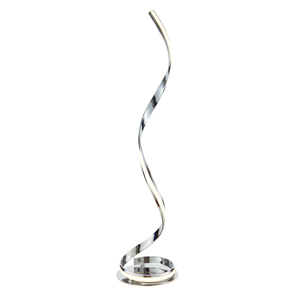 Loops Floor Lamp Chrome & Acrylic 22W Led Module Bulb Included Light/White