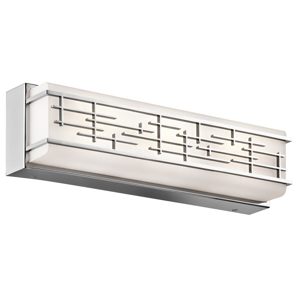 Loops Outdoor Ip44 3 Bulb Wall Light Sconce Chrome Led 21W Bulb Outside External