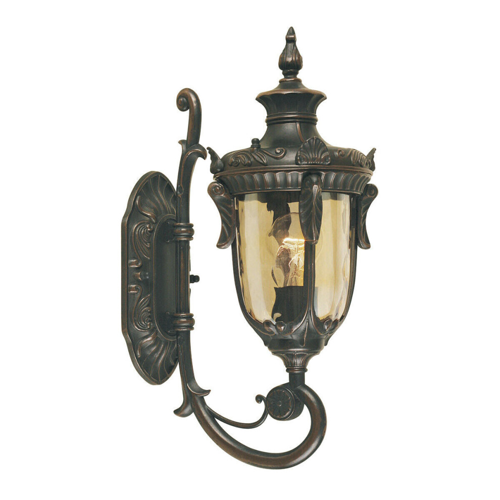 Loops Outdoor Ip44 Wall Sconce Old Led E27 100W Bulb External D02049 Light/Bronze