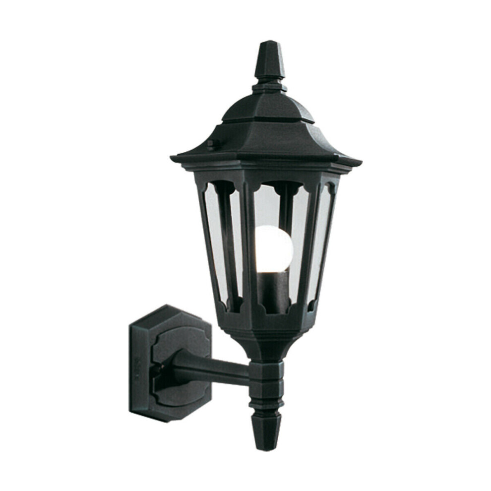Loops Outdoor Ip44 Wall Sconce Led E27 100W Bulb External D02089 Light/Black