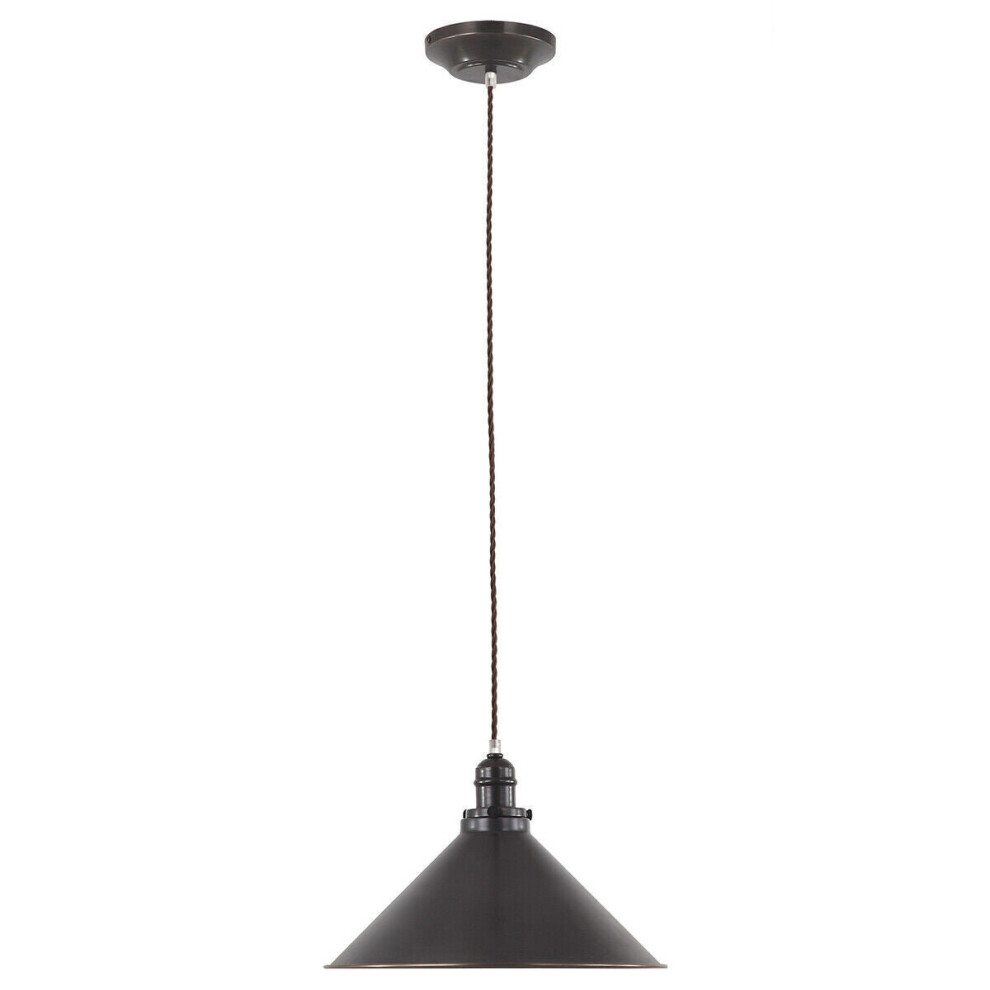 Loops 1 Bulb Ceiling Pendant Light Fitting Old Bronze Led E27 100W Bulb